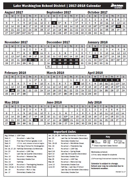 lwsd calendar